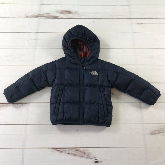 The North Face Other - The North Face Boys Toddler Puff Quilted Reversible Hooded Navy Jacket 3T